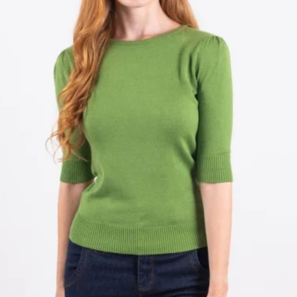 Collectif Christie jumper sweater moss green